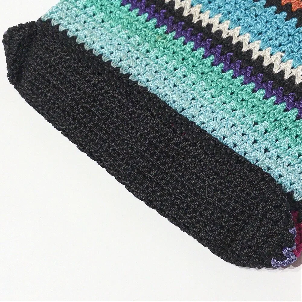 The Sak Colorful Striped Crochet 90s Y2K Style Crossbody Bag 13